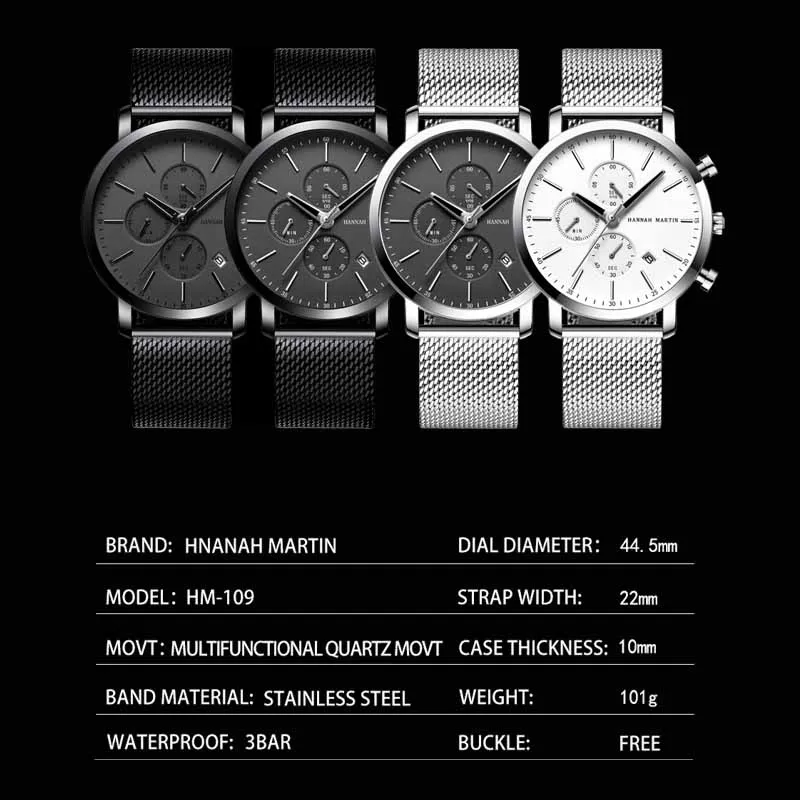 Часы мужские деловые модные кварцевые со стальным ремешком | Наручные часы