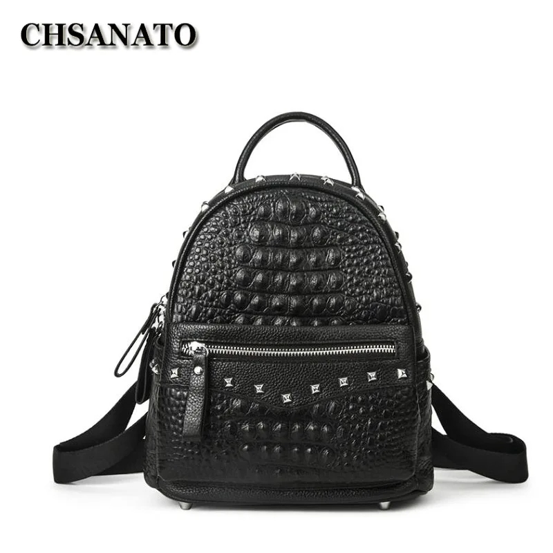 CHSANATO модный стиль женский рюкзак из коровьей кожи высококачественные рюкзаки