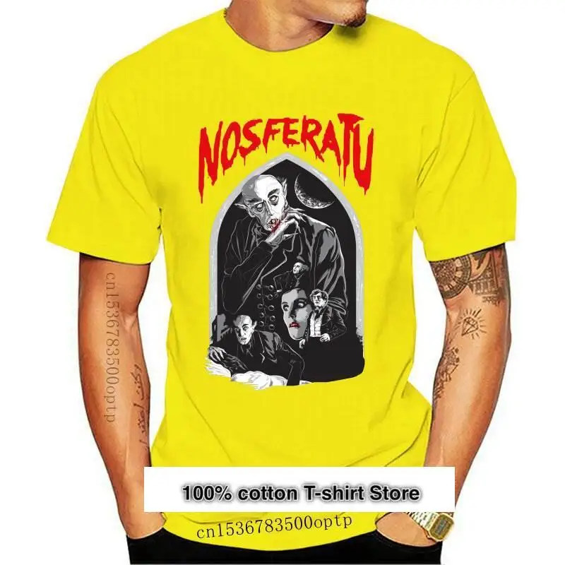 

Camiseta de Nosferatu para hombre, camisa blanca de манга corta, camisetas de algodón, camiseta de Hip-Hop, camiseta Vintage A