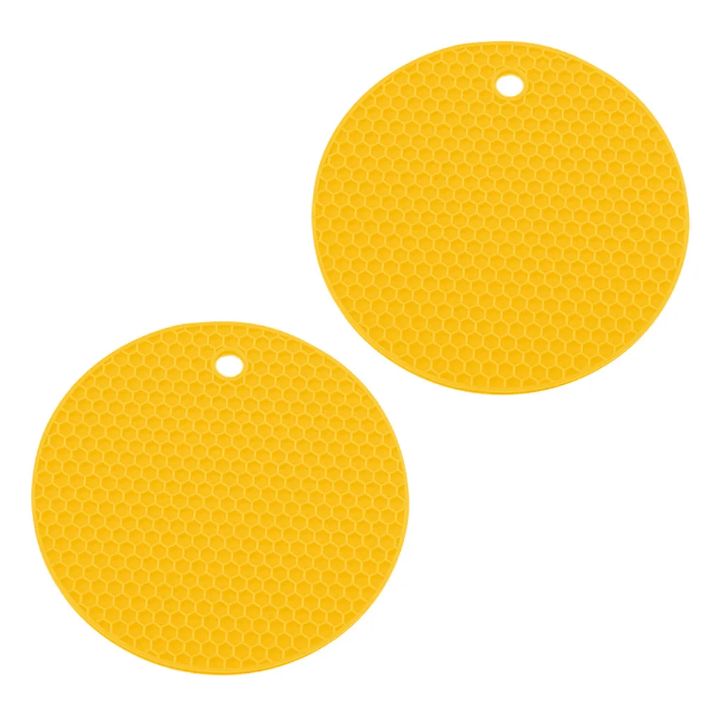 Силиконовая Круглая термостойкая подставка для кастрюль Нескользящая круглая