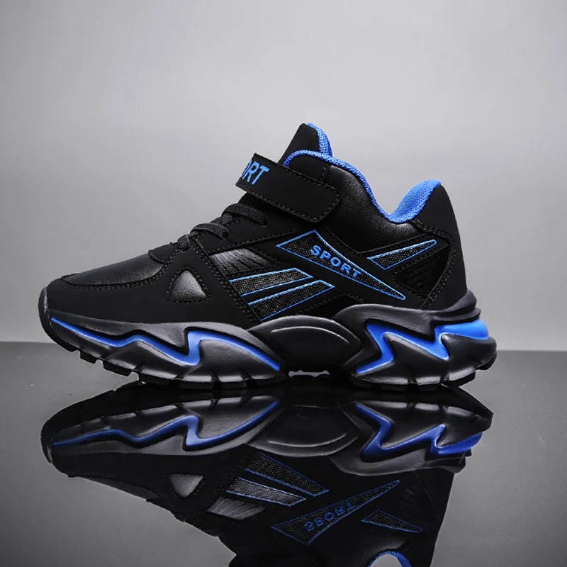 

Новинка 2021, детские зимние кроссовки из искусственной кожи, детская спортивная обувь, дышащие Повседневные кроссовки для мальчиков и девоч...