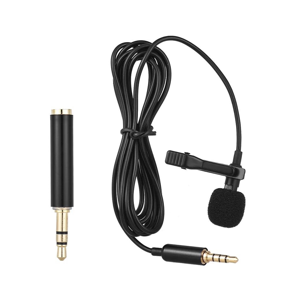 EY-510A Mini Portable Clip-on Lapel Lavalier Condenser Mic Microphone for iPhone iPad Android S DSLR Camera Computer PC Laptop |