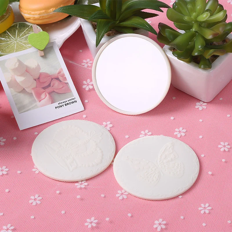 Зеркало карманное для макияжа компактное металлическое диаметр 7 см 1 шт. |