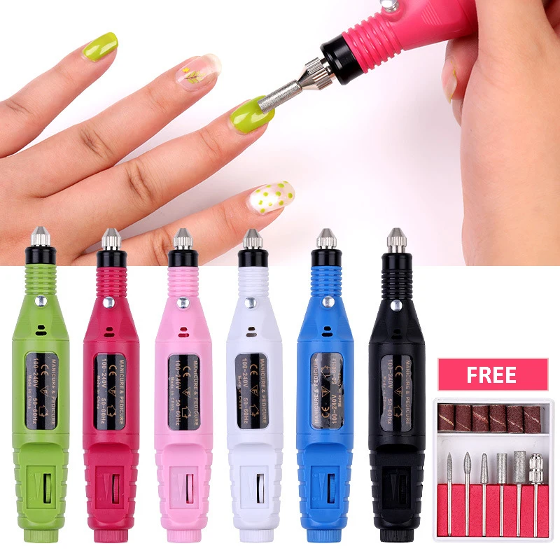 

Huiyun Nail Drill Machine Pen Nail Gel Remove Electric Machine Nail Art Tools Kit Pedicure Nail File Sanding USB Equipment