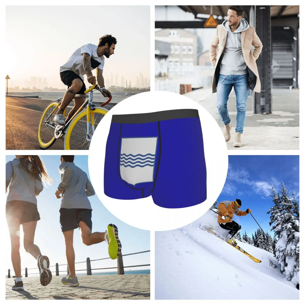 Flag Of Basilicata Men's Boxer Briefs regions of Italy Humor Graphic Men's boxer leggings