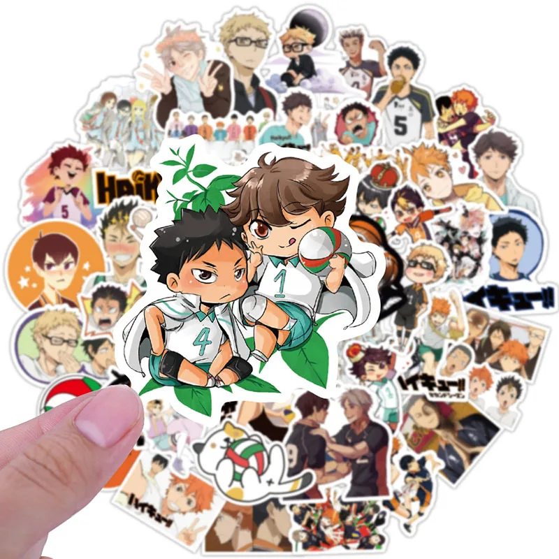 50Pcs Japanese Cartoon Boy Haikyuu Volleyball Sticker For Suitcase Refrigerator Scooter Diary Book Children Toy |
