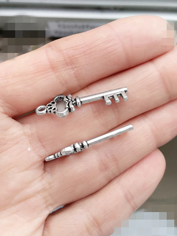 

metal charms hairpins suspension diy making jewelery components 30pcs keys open animal dragonfly silver 2020 fashion 100pieces