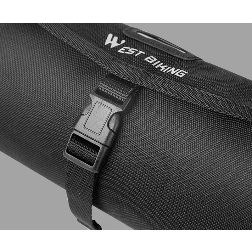 

Bike Front Tube Bag Waterproof Durable 25cm Black Bicycle Handlebar Basket Pack Cycling Front Frame Pannier Bicycle Accessories