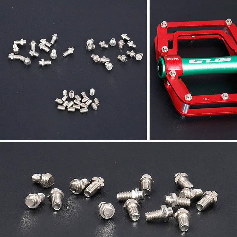 10PCS Anti skid Bicycle Pedal Screw Stud Accessories M4 Anti-Slip Screws For Racing Bike Mountain | Спорт и развлечения