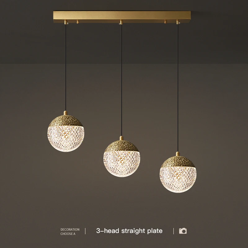 Новая медная светодиодный ндинавская светодиодная Люстра для гостиной спальни