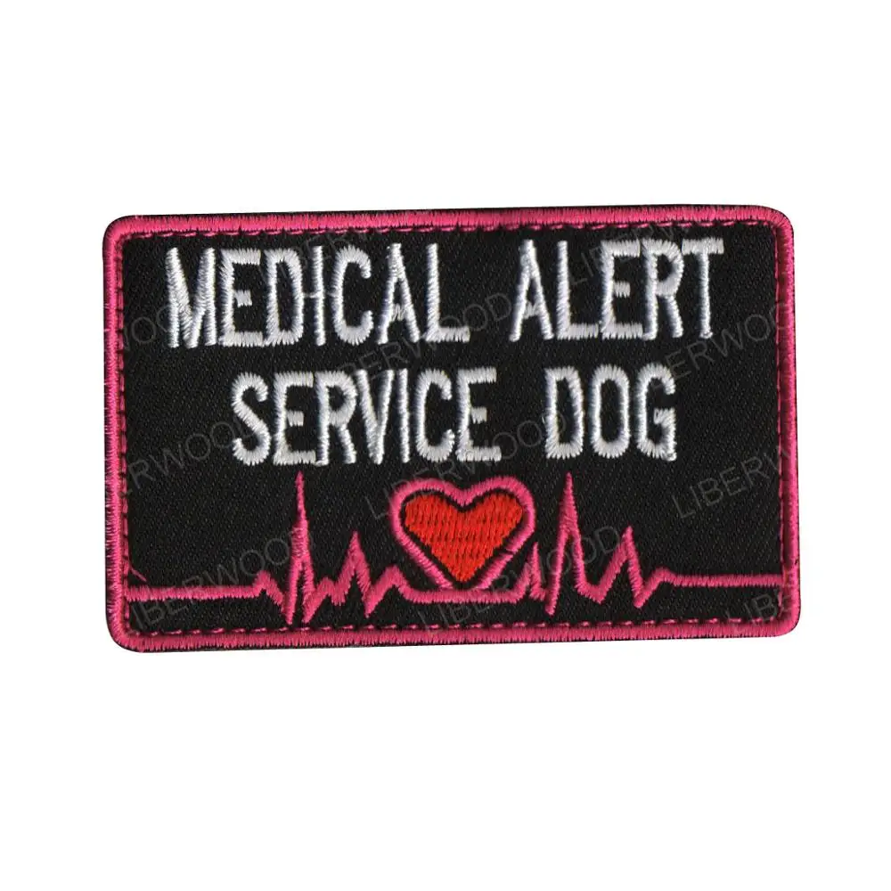 pink MEDICAL ALERT Служебная терапия собака животное мед медицинская Рабочая собака в дрессировке эмблема значок k9 K-9 патч для собаки PET сбруя-жилет - Цвет: pink MEDICAL ALERT