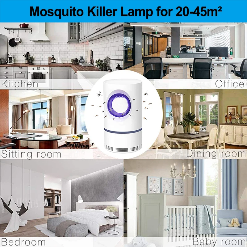 

2020 Most Popular USB Electronic Mosquito Killer Lamp Insect Killer Anti Mosquito Trap Fly UV Repellent Lamp for Home Outdoor