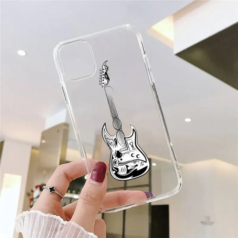 

violin Phone Case Transparent for iPhone 6 7 8 11 12 s mini pro X XS XR MAX Plus SE cover funda