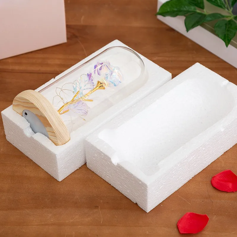 

Artificial Eternal Rose LED Lights Colorful Artificial Flower Rose Gift Leds Lights String Forever In A Glass Unique Gifts Women