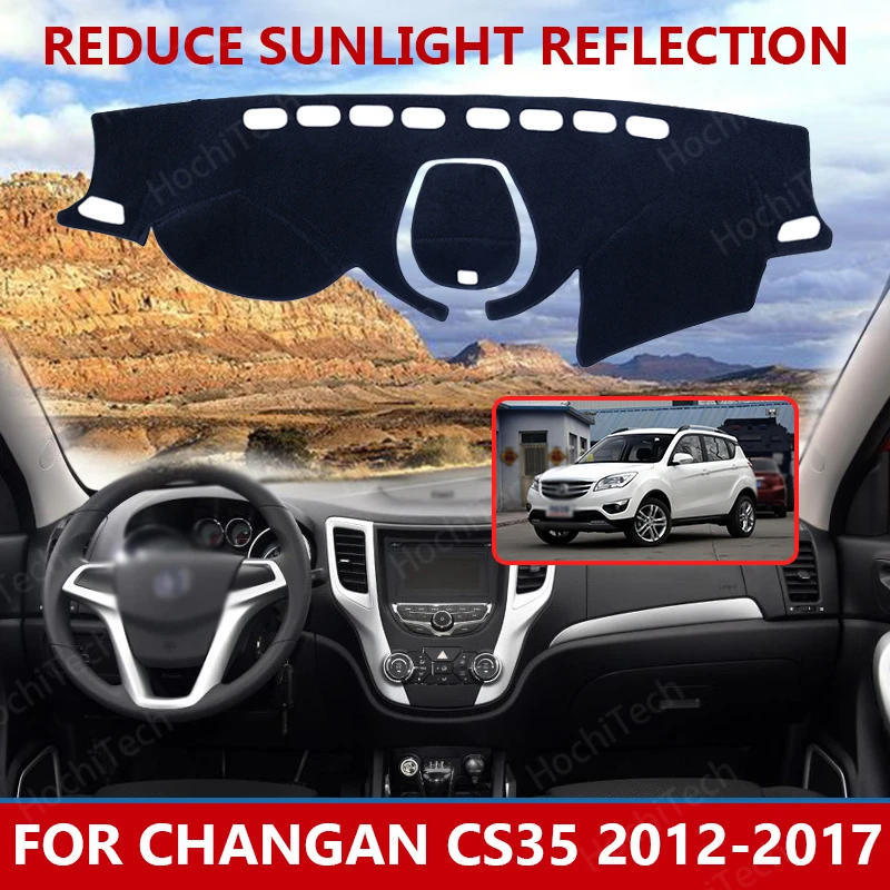 

Car styling Suede Dashmat Dashboard custom Cover Pad Dash Mat Carpet for Changan CS35 2012-2017
