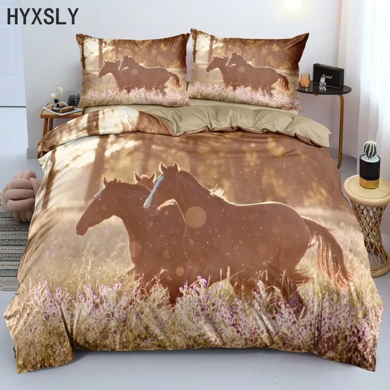 Комплекты постельного белья с изображением лошади одеяло принтом животных