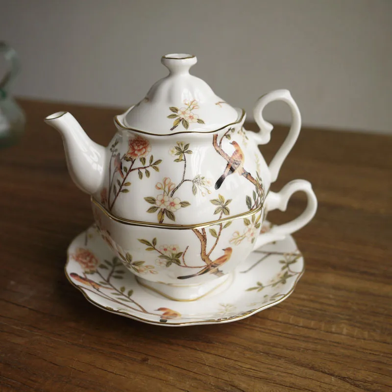 High-end Bone China Flowers and Bird Tea Set/Cup/Plate | Дом и сад