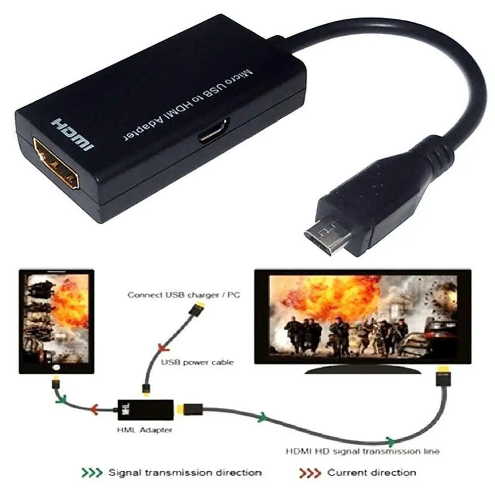 5 pin Micro USB MHL к HDMI HD TV адаптер кабель для мобильного телефона DT|Кабели USB| |