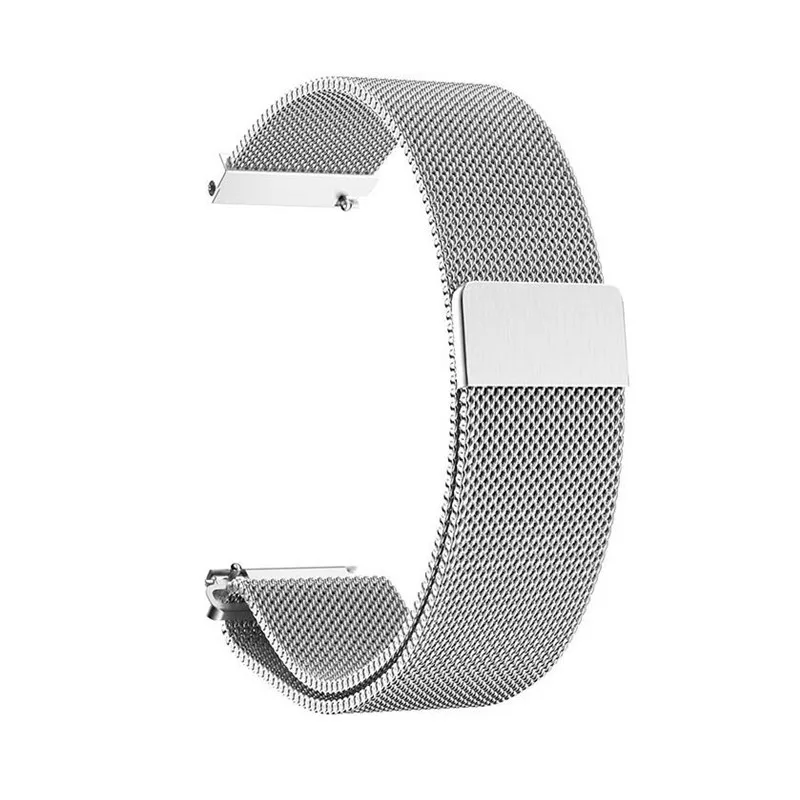 silver steel strap B57 Smartwatch Браслет из нержавеющей стали Миланская петля ремешок Магнитная застежка Hero Band 3 ремешок металлический Замена - Цвет: silver steel strap