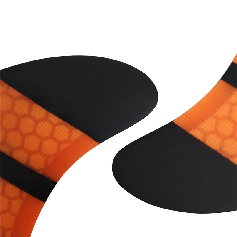 

Surfing FCS2 Fins k2.1 FCS II fcs2 Tri fin set Orange With Black Color Fiberglass fins Surf Fins water sports quillas surf