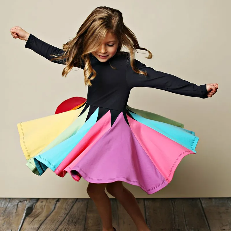 Детское платье из 100% хлопка с длинным рукавом | Детская одежда и обувь