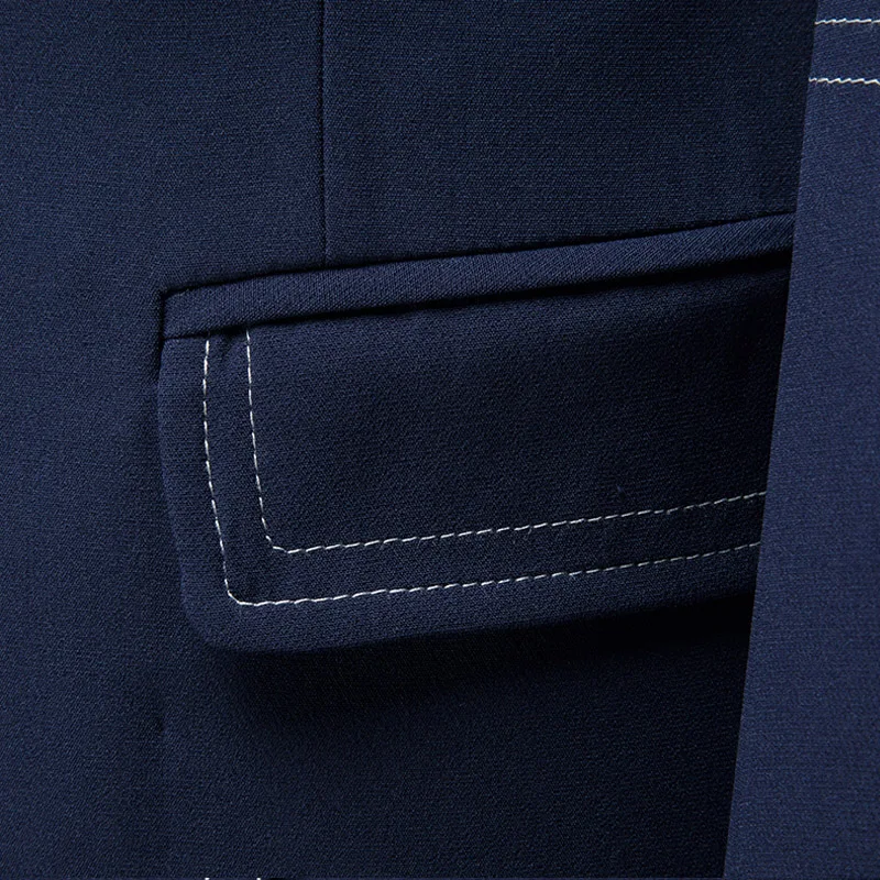 Мужской повседневный костюм (пиджак + брюки) модные свадебные костюмы для жениха