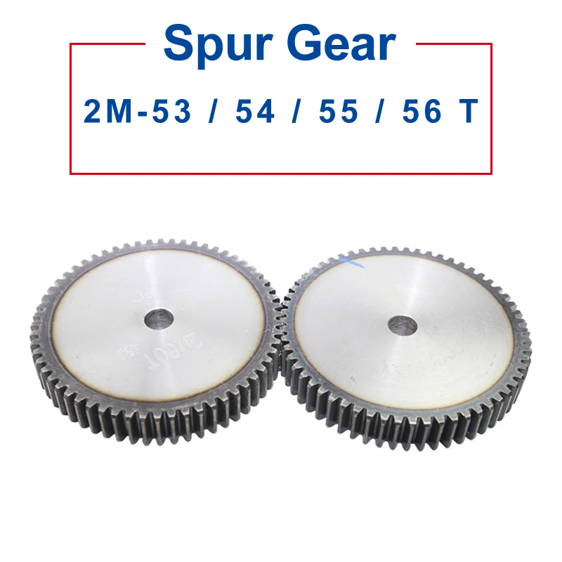 

1 Piece spur Gear 2M53/54/55/56T rough Hole 16mm motor gear 45#carbon steel Material High Quality pinion gear Total Height 20mm