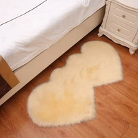 heart shaped mat carpet wool soft decoration european style simple plush carpet dressing table sofa floor home living room pad