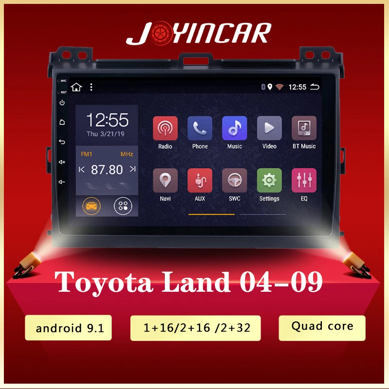 2G + 32G 9 ''для Toyota Land Cruiser Prado 120 2004-2009 автомагнитола мультимедийный видеоплеер