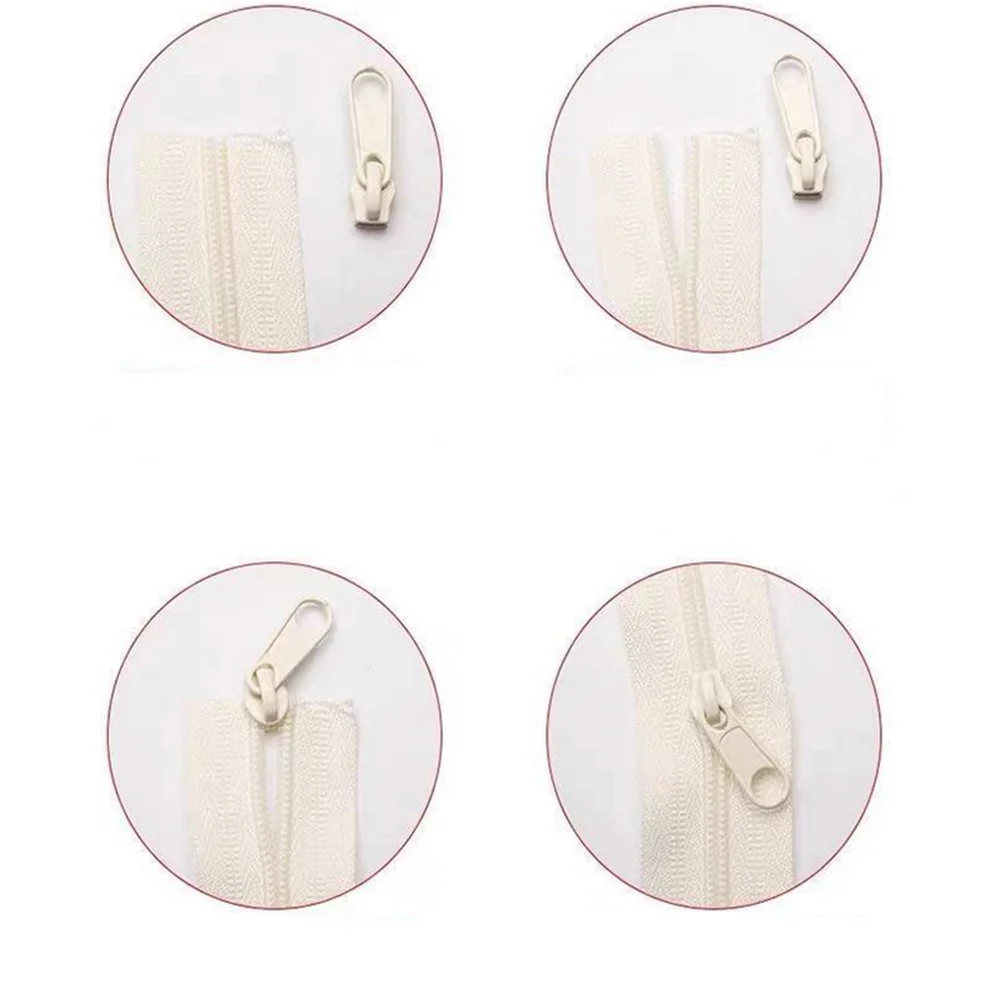 

5# Nylon Zipper Puller Sofa Mattress Tent Luggage Color Long Board No Lock Slider 100Pcs