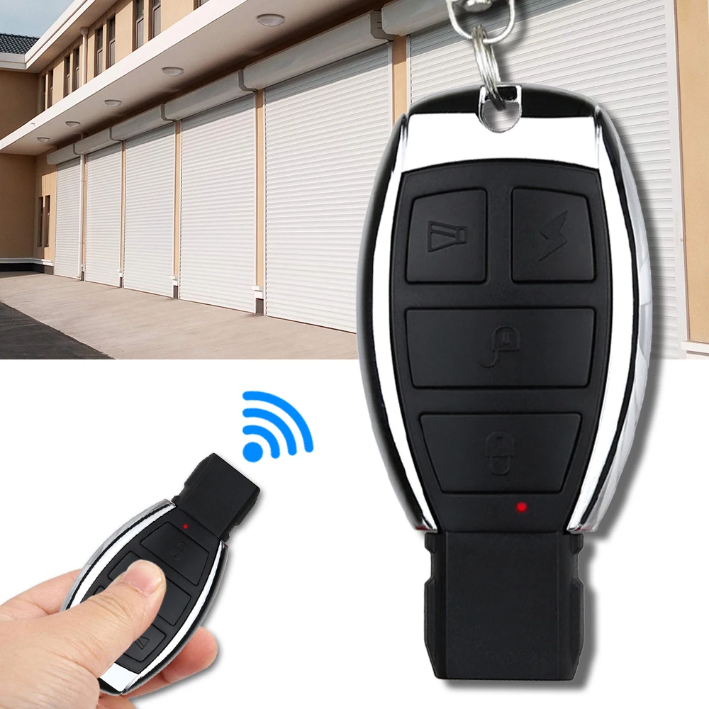 

433MHZ 4 Keys Clone Fixed Learning Code Cloning RF Transmitter Wireless Remote Control for Garage Electric Door Mercedes Benz