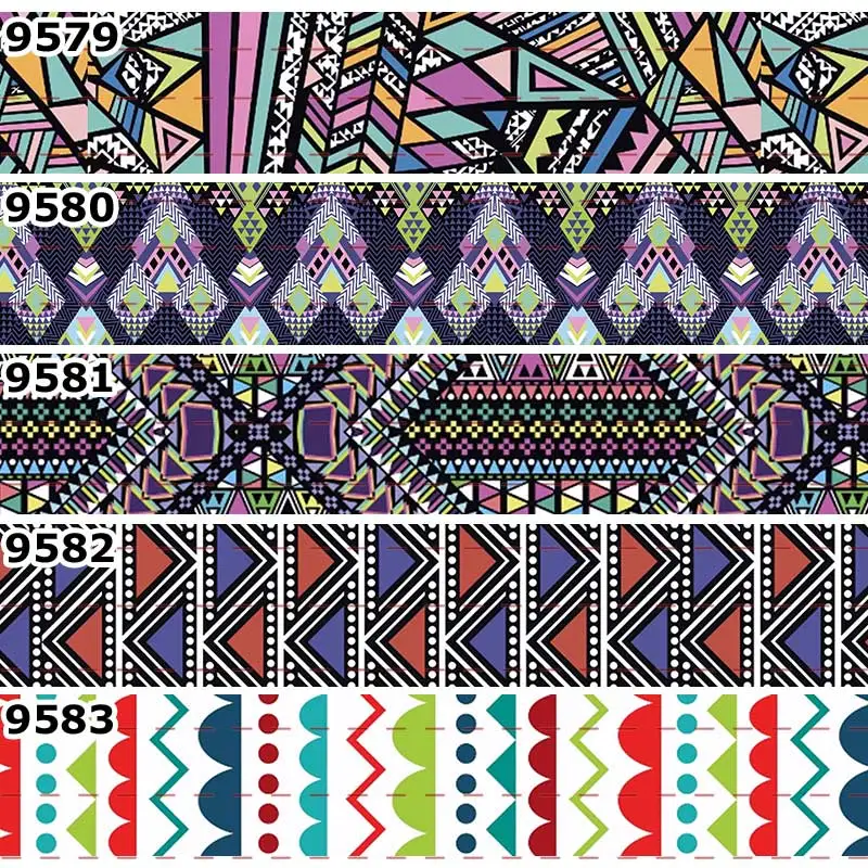 10 метров-разных размеров-корсажная лента-принт с геометрическим узором