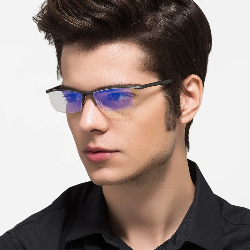 KATELUO 2020 Aluminum Computer Goggles Anti Blue light Fatigue Radiation-resistant Men's Glasses Optical Eyeglasses Frame 130