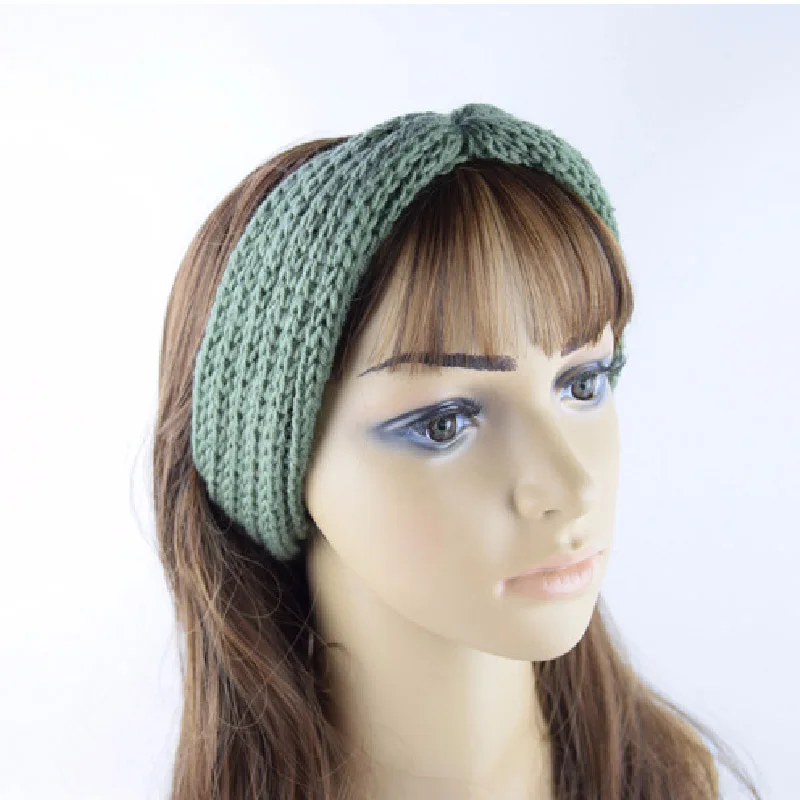 

New Winter Warm Headband Women Fashion Elastic Wool Knitted Headband Head wrap Hairbands Girls Crochet Hair Band Accessories