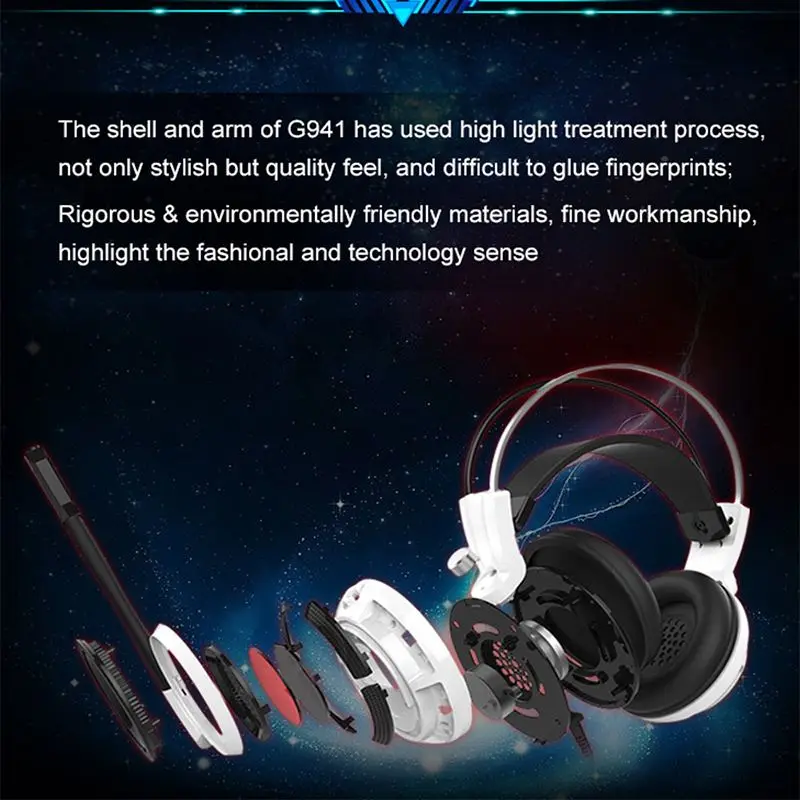 Игровые наушники SOMiC G941 USB Виртуальный 7 1 объемный звук интеллектуальная