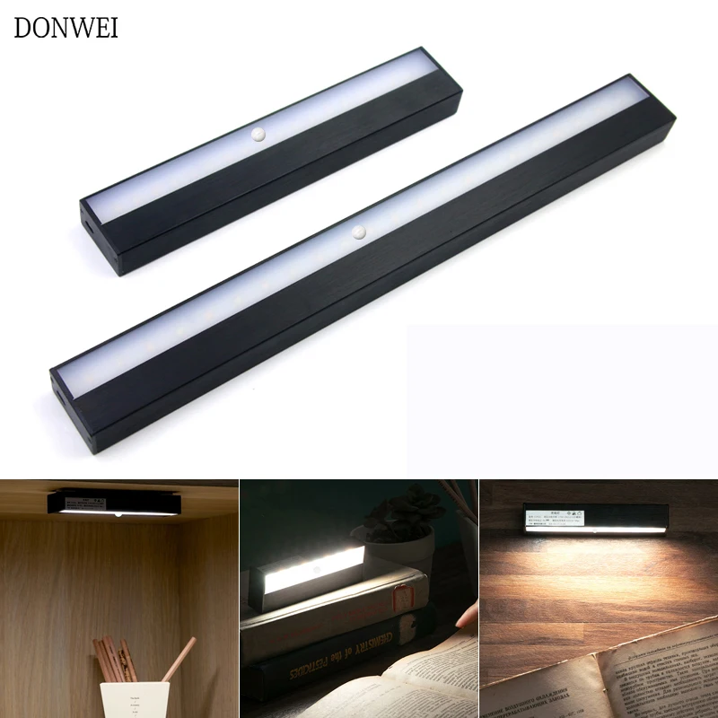 Длинная полоса движения сенсор ночник подзарядка сенсорный переключатель регулирующий яркость настенный светильник для спальни прихожей шкаф кухонный шкаф свет