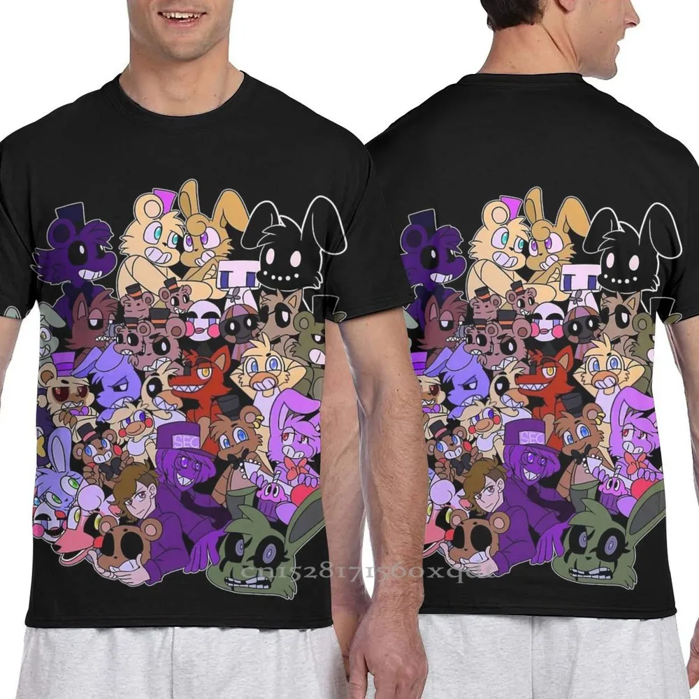 Футболка FNAF Мужская/женская с принтом рубашка коротким рукавом для родителей и