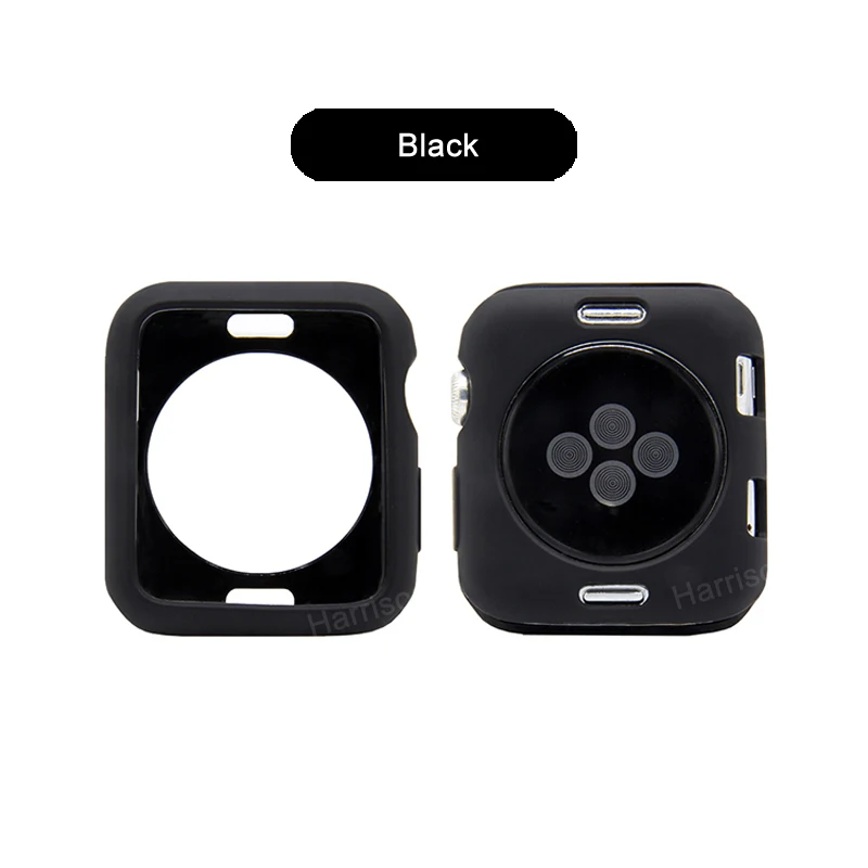 Мягкий силиконовый чехол для Apple Watch 3 2 1 42 мм 38 защитный iWatch 4 5 6 SE 44 40 бампер часов |