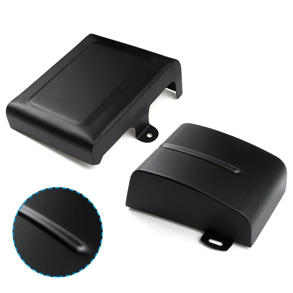 1 пара матовый черный чехол для аккумулятора Harley Dyna Fat Street Bob 2006-2017 | Автомобили и