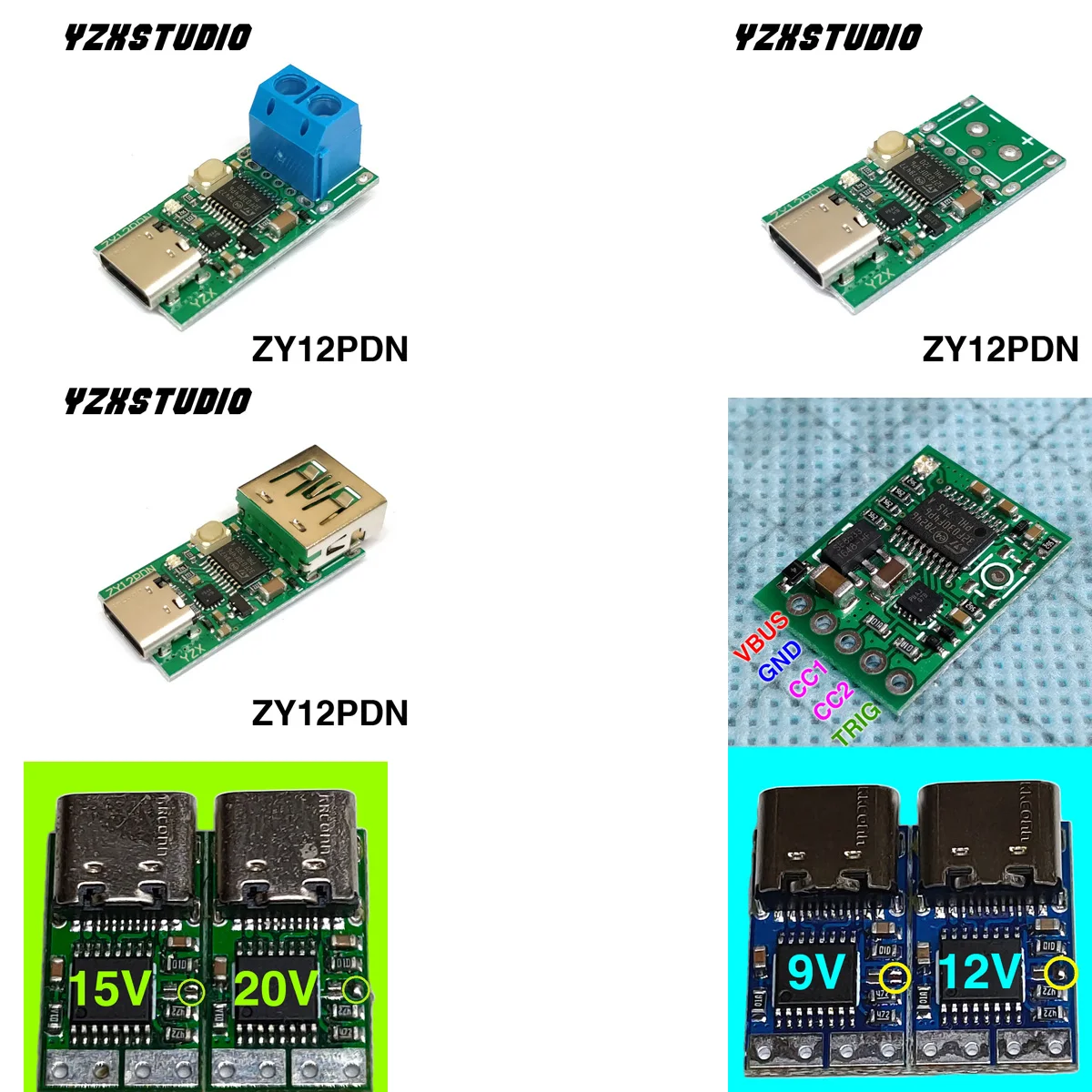 100 Вт 5А тип c USB C PD 2 0 3 до DC 9 в 12 В 15 20 Decoy Быстрая зарядка триггер Poll детектор адаптер