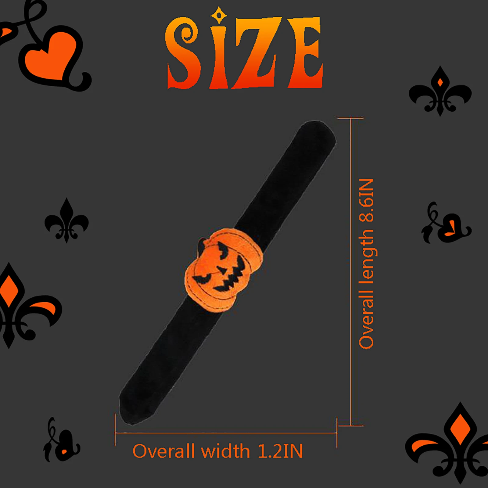 

4 Snap Bracelets for Halloween, Alloy and Plush, for Halloween parties, 4 pieces