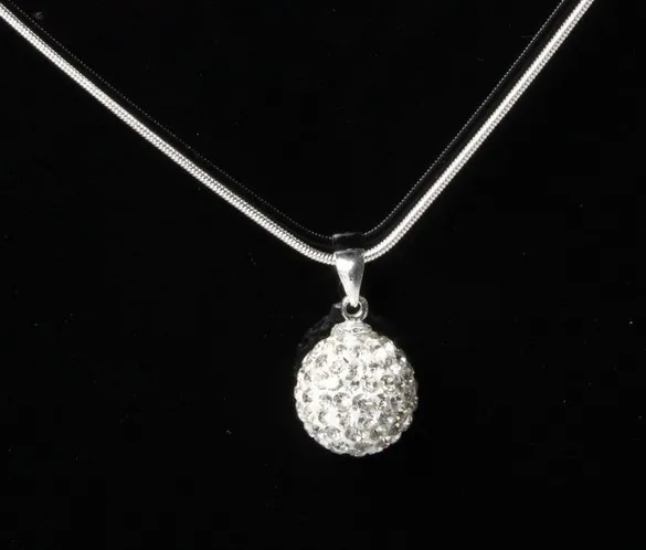 Со стразами глина ожерелье в форме диско-шара 16 дюймов змея низкая цена цепочки с