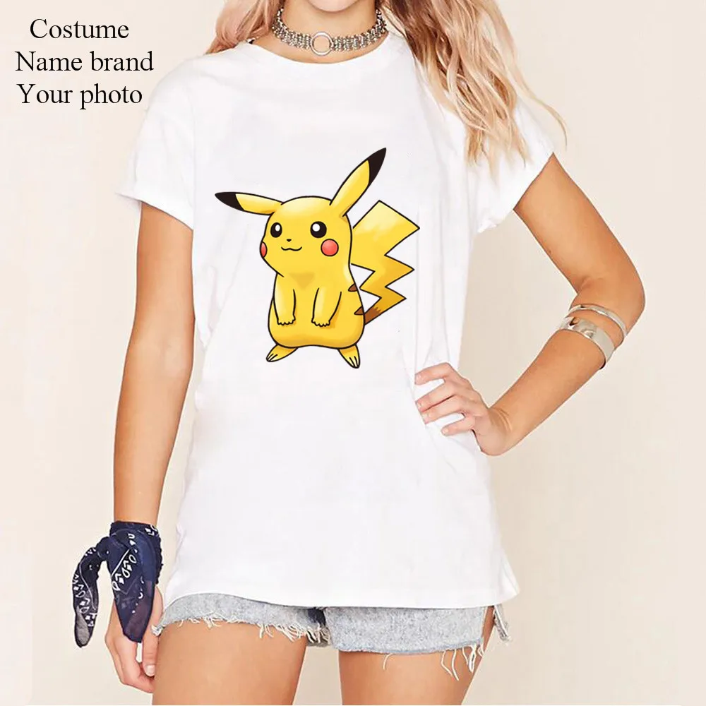 Остров 3D Покемон женская футболка быстрый корабль Леди Топ Хлопок Женская одежда