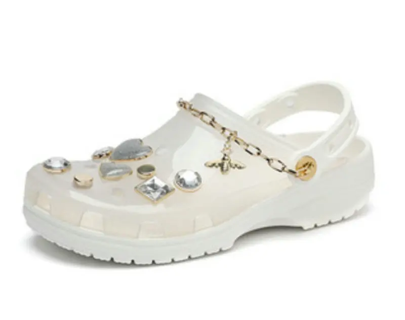 Женские пляжные сандалии с золотой цепочкой водонепроницаемые Нескользящие