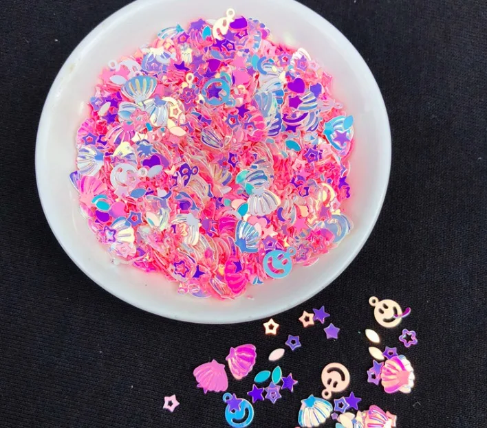 12 г/лот Slime Подвески ПВХ DIY Морская звезда оболочки шарма сердца для Slime наполнители Подвески UV шармы - Окраска металла: 3