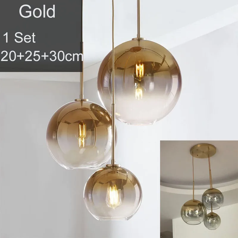 

Подвесной светильник BDBQBL 3 шарика из стекла