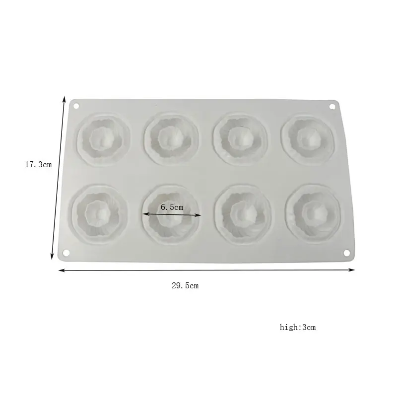 Силиконовая форма для торта в виде пончика 8 ячеек | Дом и сад