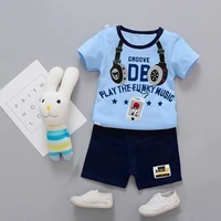 2020 baby boys sets summer boys sets clothes t shirtshort pants cotton sports letter printed set children suit toddler clothes