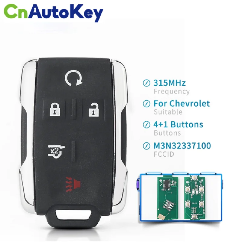 

CN019026-C Fit for Chevrolet GMC 315MHz 5 Buttons Remote Key Fob ID46 Chip M3N32337100 / M3N-32337100 / 22997089