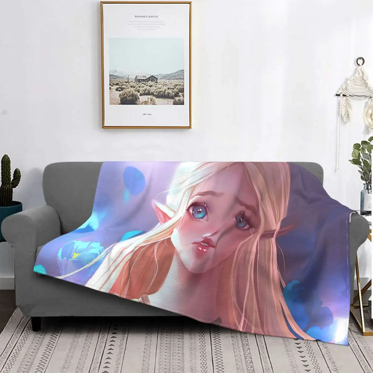 

Princess Zelda Blanket Anime Game Winter Bedspread Plush Ultra Soft Cover Fleece Throw Blanket Bedding Bed Travel Velvet Gift